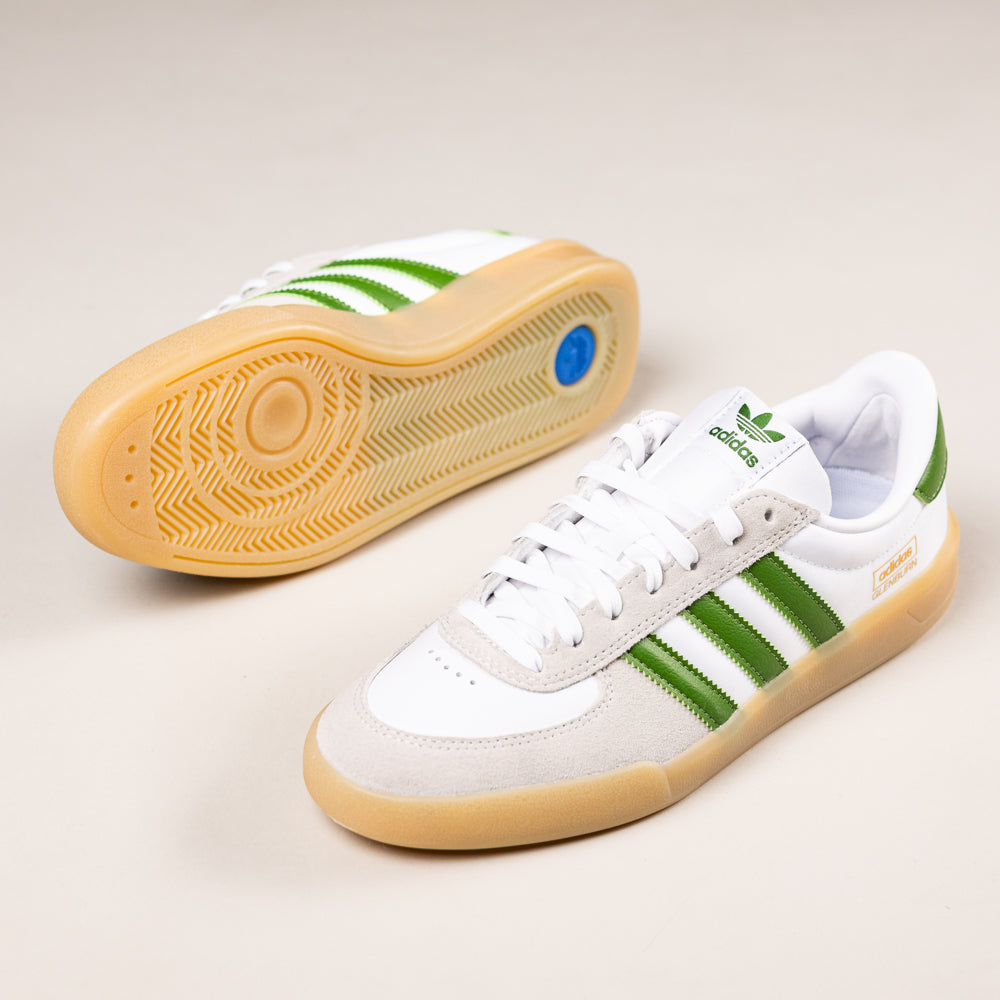 Glenburn White Green Gum KK1118 Adidas Skateboarding Shoes