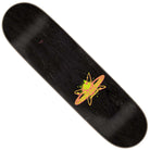 The Asta Cosmic Twin Pro 8.2in x 31.6in Santa Cruz Skateboard Deck features a neon green and pink atom graphic with the word "Santa" at one end on a black wood deck.