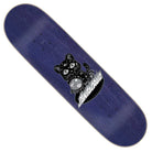 The Asta Space Kitten Twin Pro 8.2in x 31.6in Santa Cruz Skateboards Deck features a purple background, black and white lucky cat with a crystal ball graphic, and stylized "Santa Cruz" logo below.