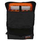 The BTG Backpack Black OS Unisex Independent features an orange interior and fits a laptop and notebook. The front flap sports the INDEPENDENT TRUCK CO. BUILT TO GRIND patch, making it ideal for everyday skateboarders.
