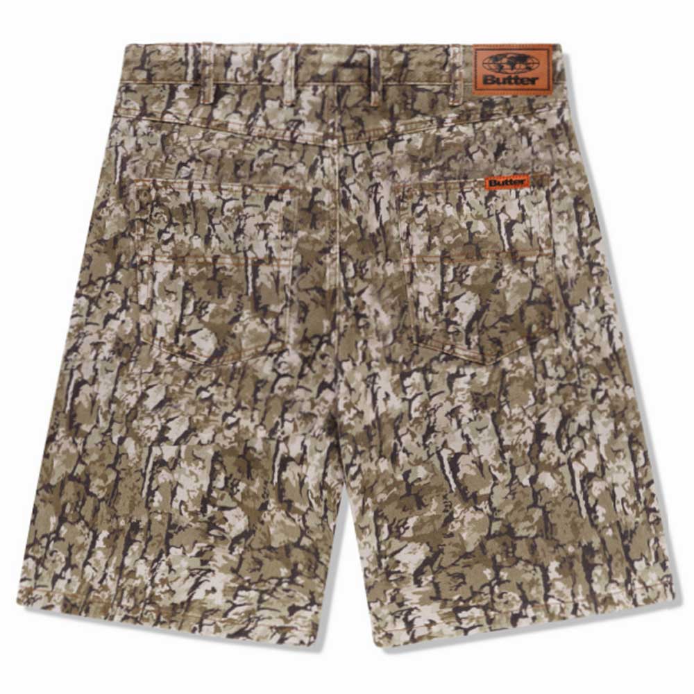 Bark Camo Tan Denim Shorts Butter Goods – Southside