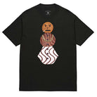 The Big Snackman Tee Quartersnacks Black is a tee with three cookie graphics stacked like a snowman—great for bringing playful style to your healthy fit lineup.