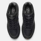 A pair of Black 933 NAP New Balance Numeric Suede Skateboarding Shoes viewed from above, highlighting the laces, suede uppers, and 933 labels on the tongues—classic skate style—set against a plain white background.