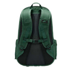The Black Fir FD7544323 Nike SB RPM Skate Backpack is shown from the back in green and black, featuring padded shoulder straps, a chest buckle, and a top handle. The Nike SB logo appears on one strap, showcasing both style and the practical functionality expected from this quality skateboard backpack.