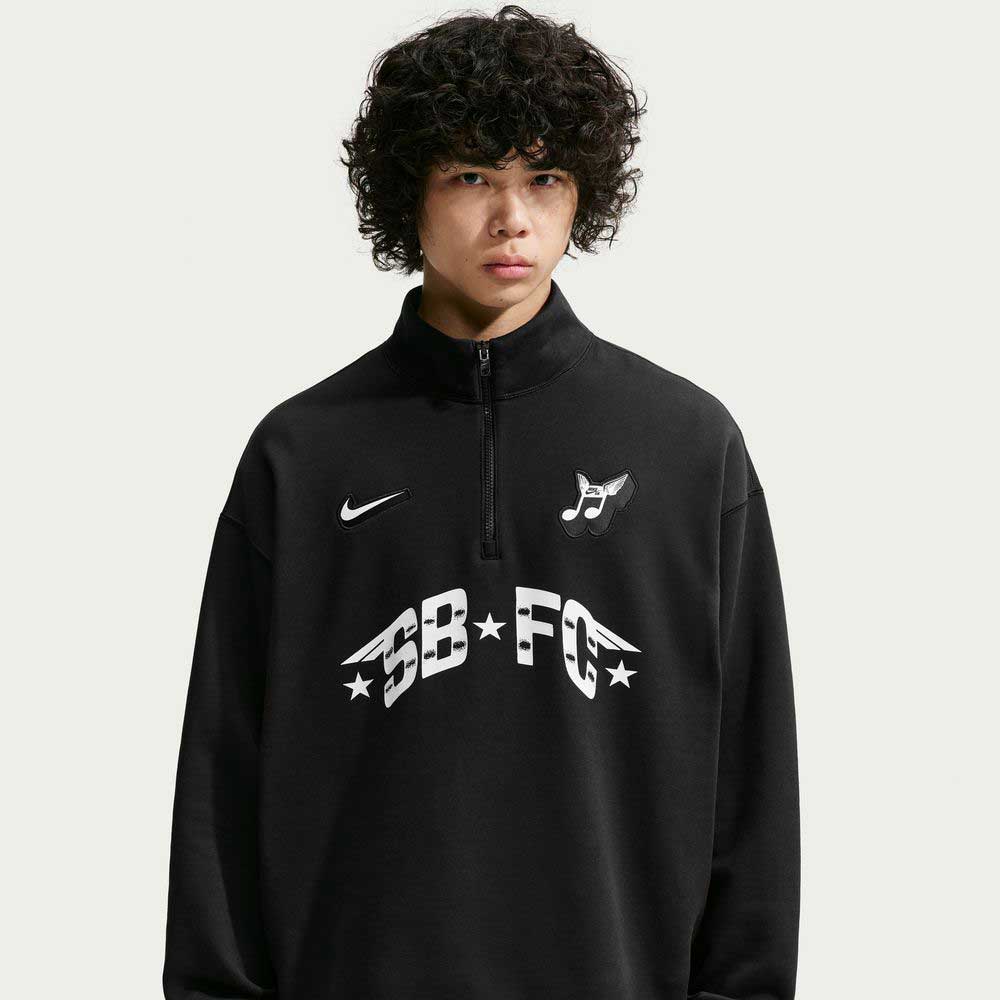 着せ替え服・アウトフィット mikko Black IM5463010 Skate 1/2 Zip Fleece Crew Nike SB Skateboarding