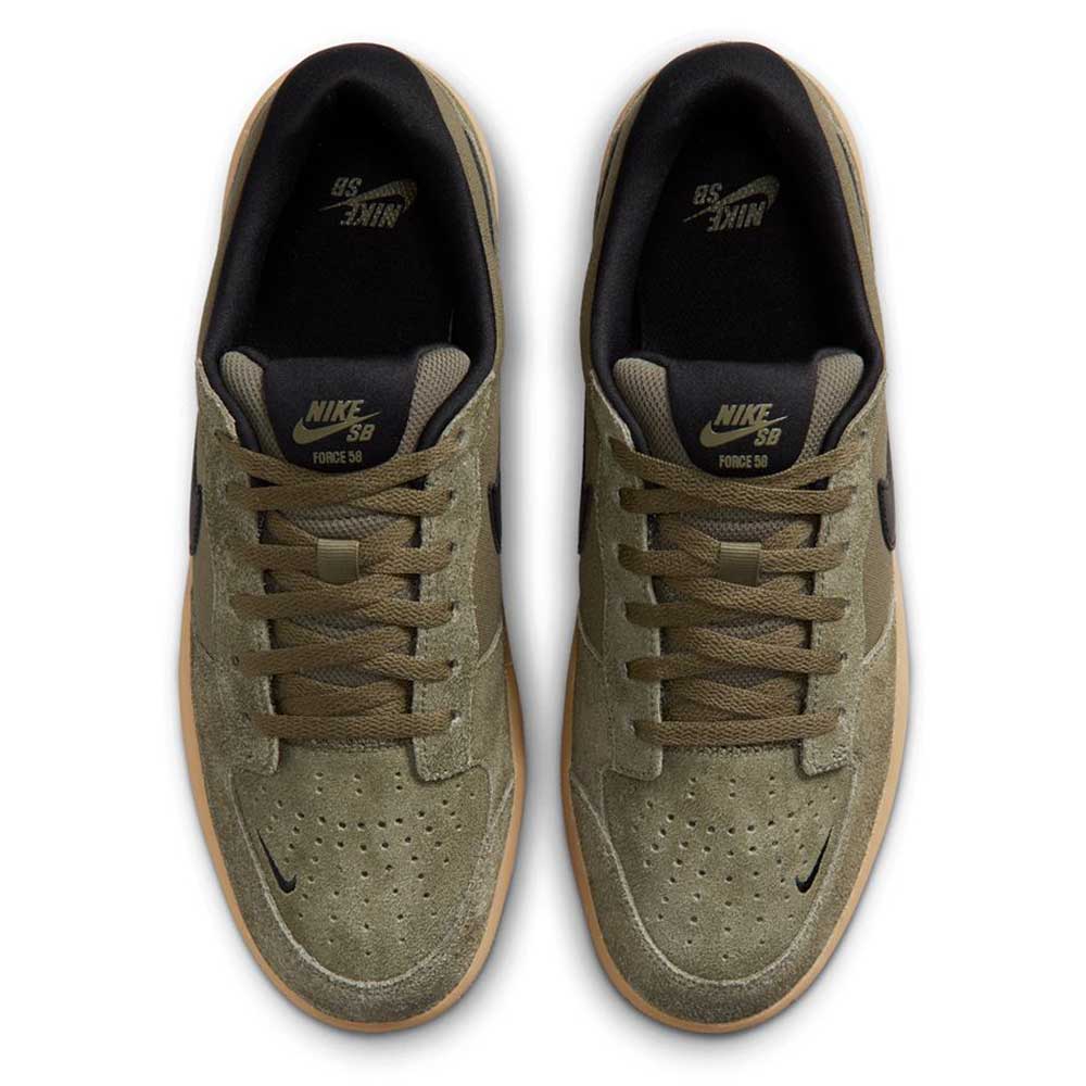 Black Medium Olive IQ8398200 Force 58 Nike SB Suede Skateboarding