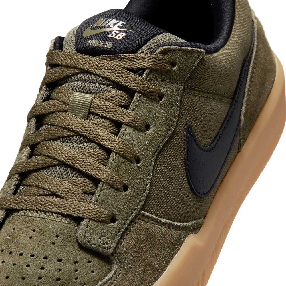 Black Medium Olive IQ8398200 Force 58 Nike SB Suede Skateboarding