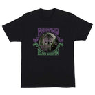 Black Sabbath Paranoid Witch Heavyweight T-Shirt Black OJ Tee: Men’s black short-sleeve shirt with "Paranoid" and "Black Sabbath" in purple/green, plus a mysterious figure by an old stone building. Perfect for OJ Wheels fans.