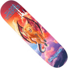 The Gregson Magestic 8.6x31.9 Deck from Blood Wizard Skateboards features a winged lion with a scorpion tail soaring through a colorful sky, with "Blood Wizard" at the top, "Gregson" below, and a castle silhouette in the background.