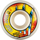 The Bones Wheels X Formula Chris Joslin Slice of Life 54mm V1 Standard 99A skateboard wheels feature a yellow and red graphic with blue diagonal shapes and text: "Chris Joslin 54 MM," "Bones," and "X99.