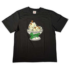 The Bronze 56K x Ice Cream 56,000 Flavors Tee Black features a graphic of an ice cream sundae with caramel sauce in a bowl and “Bronze 56K” in green stylized text on the bowl.