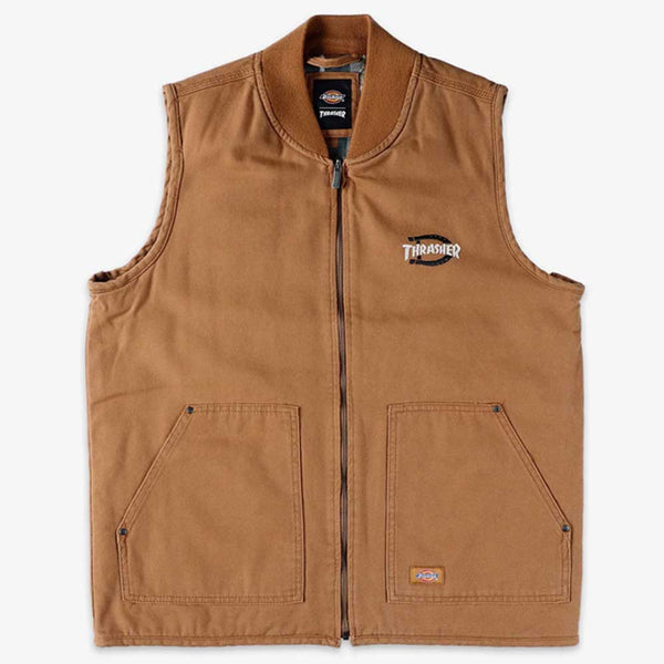 Brown Duck Vest Thrasher Magazine x Dickies Skateboarding A88IT