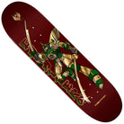 The Caballero Gundam Pro Flight Deck 8.25x31.8 by Powell Peralta features a maroon background with a green and gold robot wielding two swords, stylized yellow text, and the Everlasting Pop logo in the top left corner.
