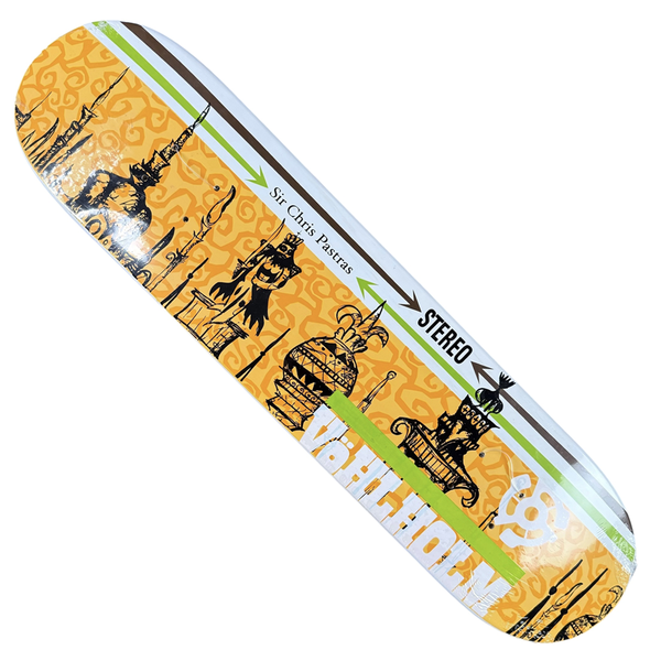 Chris Pastras Vohlholm Stereo Skateboards Deck 7.5x31.3 White Dip