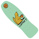 The Coffee 9.85 TU Deck Transportation Unit Skateboards Special Shape has a mint-green deck featuring a cat with a red coffee mug and the word "COFFEE?"—a playful pick for fans of cats and caffeine.