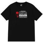 The Compact Death Tee Black by Deathwish Skateboards features a bold black colorway, highlighted by a vivid red skull graphic and white text on the chest that says “COMPACT Death DIGITAL AUDIO EXTENDED GRAPHICS,” making it a standout piece for those seeking an edgy design.