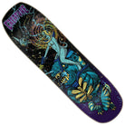 Introducing the Cosmo Rider LG 8.75in x 32.05in Creature Deck—a standout skateboard deck crafted from durable North American maple and designed with a striking cosmic scene: a mutated blue bear in a spacesuit and helmet, clutching yellow bananas with a robotic arm against a vibrant outer space background. The top of the deck boldly displays “CREATURE,” making it an unmistakable statement piece for any skater’s collection.