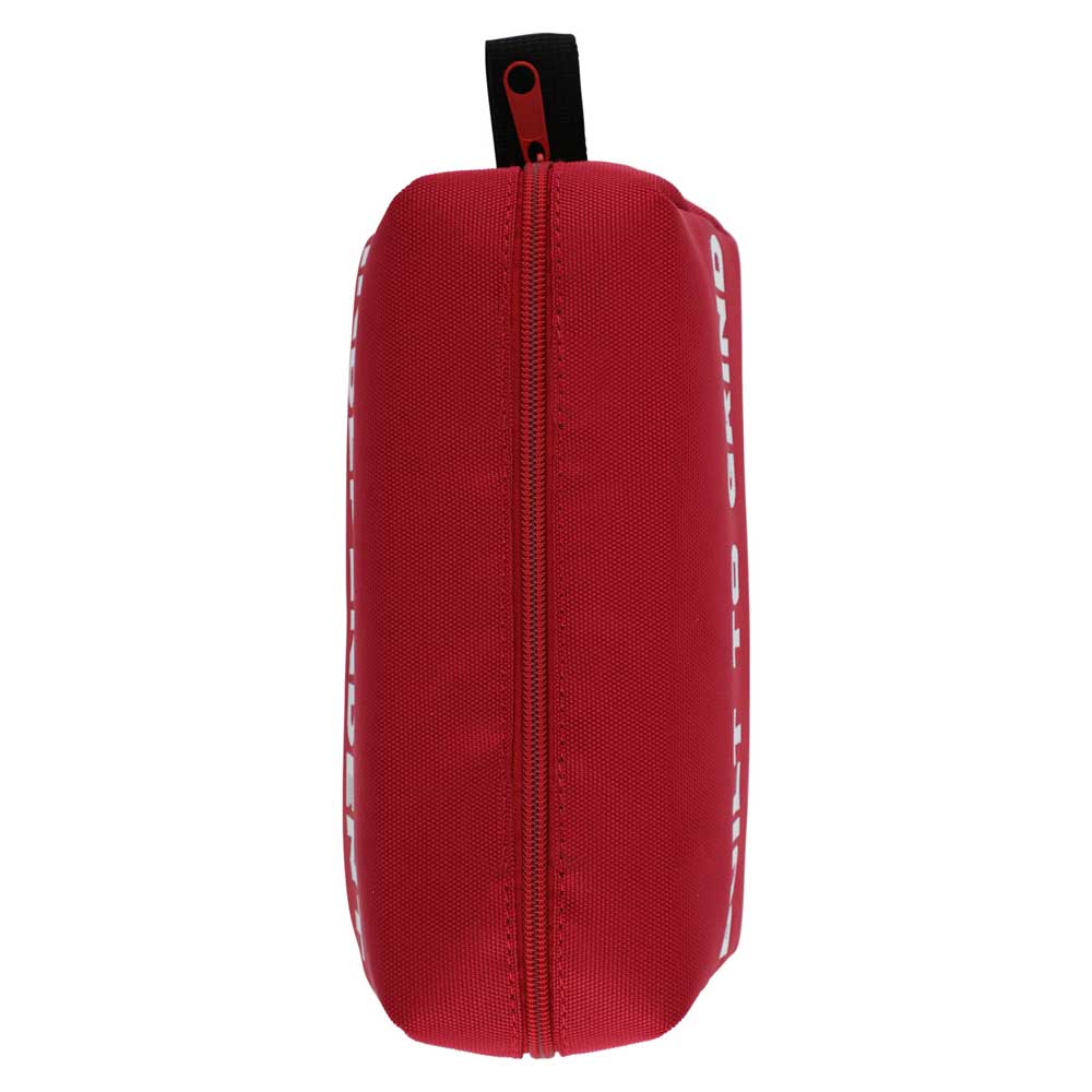 A Curb Storage Case Red OS Unisex Independent stands upright with a black and red loop at the top and white “Built to Grind” text partially visible on the side.