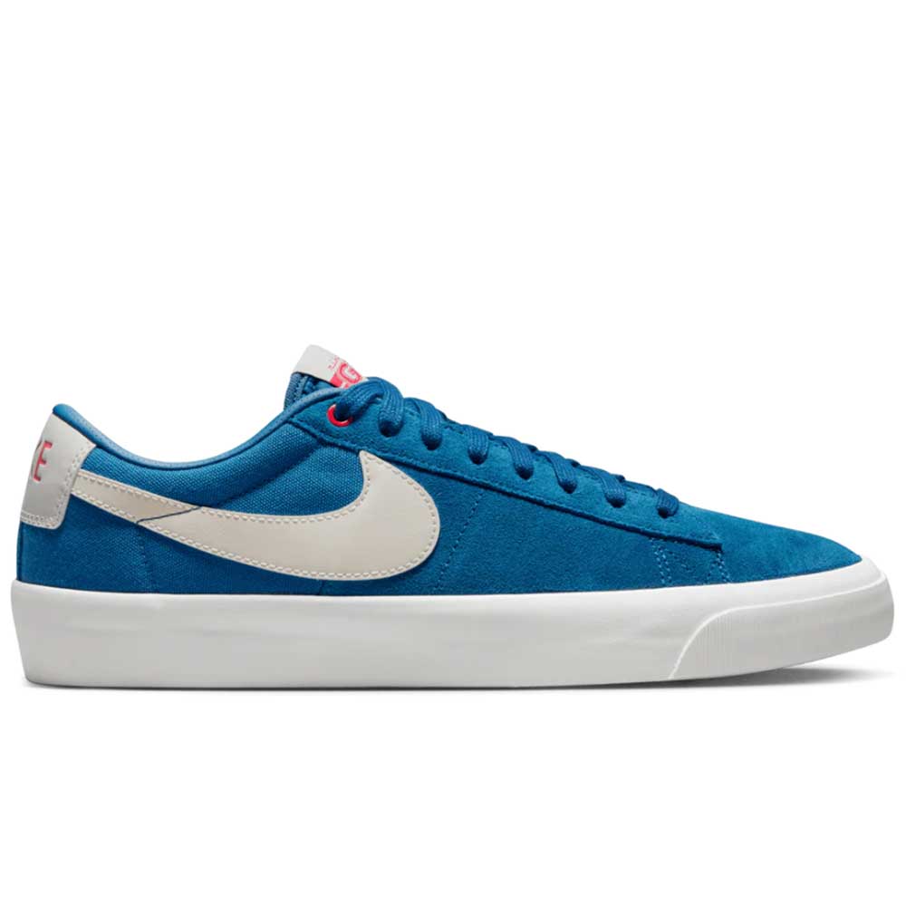 DC769403 Court Blue Light Orewood Brown Blazer Low Pro GT Nike SB Suede Shoes