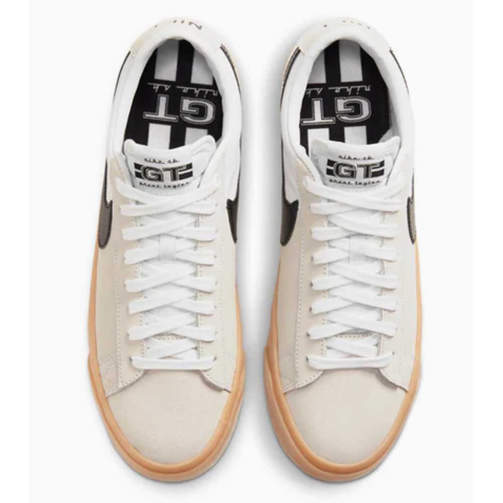 DC7695100 White Black White Blazer Low GT Pro Nike SB Suede Shoes