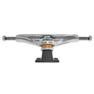 A set of two David Gravette Hollow Silver Black Standard INDY 144 Stage 11 skateboard trucks, featuring a silver hanger, black baseplate, and visible bushings, shown from the front against a white background.