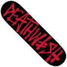 The Deathspray 8.25x31.87 Black Red Deathwish Deck features bold, red DEATHWISH graffiti graphics—ideal for fans of the iconic Deathspray style.