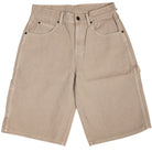 Dickies Skateboarding Canvas Carpenter Shorts Loose Fit A89G5K91 in Desert Sand, featuring belt loops, multiple pockets, and reinforced stitching, crafted from 100% cotton and displayed flat on a white background.