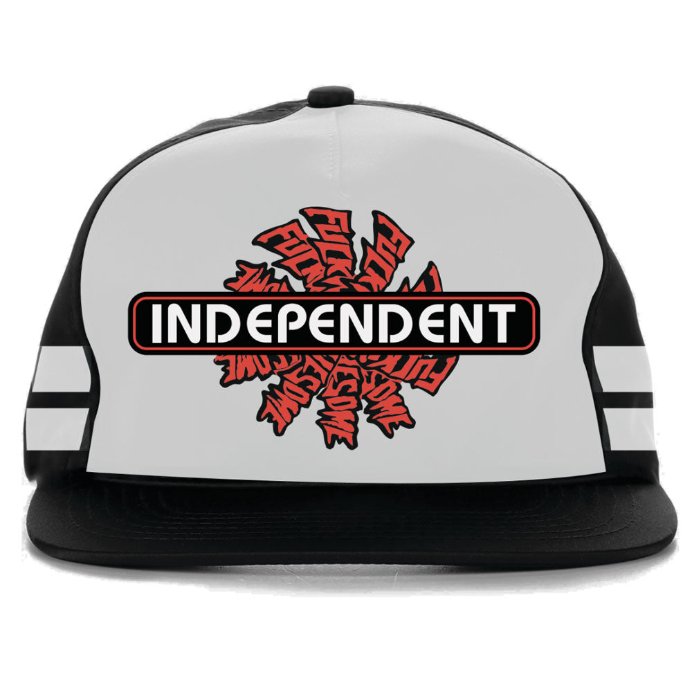 FA x Indy Independent Spiral Black White Trucker Hat Snapback