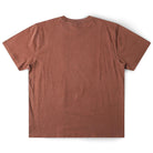 The Fork in the Road Former Tee in Washed Bark, a plain short-sleeved T-shirt made from premium jersey cotton, is laid flat with the back side facing up against a white background.