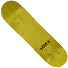 A Gang Spray 8x31.4 Black Red Deathwish Deck featuring a simple wood grain texture and black stylized text near one end. This skateboard deck comes without grip tape, wheels, or trucks attached.