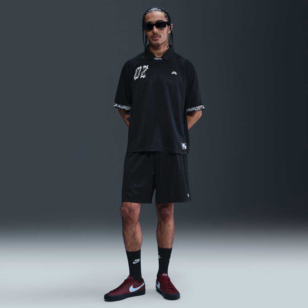 HJ 2965010 Black Nike SB Dri-FIT Jacquard Skate Jersey Skateboarding