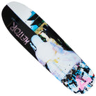 Heitor Pro 8.9x32 S45 Collage Palace Deck Shaped featuring a black-and-white graphic of a person in a white hooded sweatshirt with a collage of mixed media and text at the tail.