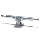 The BAM ST1 Classic Hollow 8.25 Slappy Trucks, sold as a set of two, feature polished silver metal with a flat baseplate and axle, designed for 8.1 to 8.3 inch boards and shown at an angle on a white background with a refined shine.
