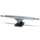 A BAM ST1 Classic Hollow 8.25 Slappy Trucks set of two with silver hangers, WIDE BOYS in blue, and black baseplates, fits 8.1–8.3" boards, shown on a white background.