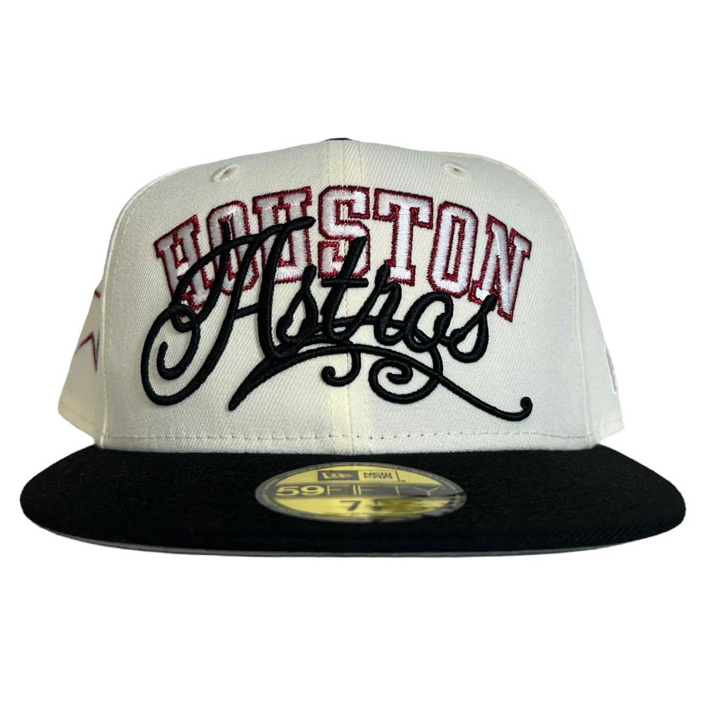 Houston Astros fitted hat black and deals red