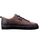 The Taylor Brown Suede Black I Path Shoes Skateboarding features a brown suede upper with black laces, black trim on the heel and sole, and a classic low-top silhouette. The sneaker is displayed from the side against a white background.