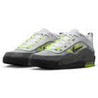 A pair of Nike SB Air MAX Ishod IR1887002 skateboarding shoes featuring a black, neon yellow, and anthracite design with Max Air cushioning and sporty details.