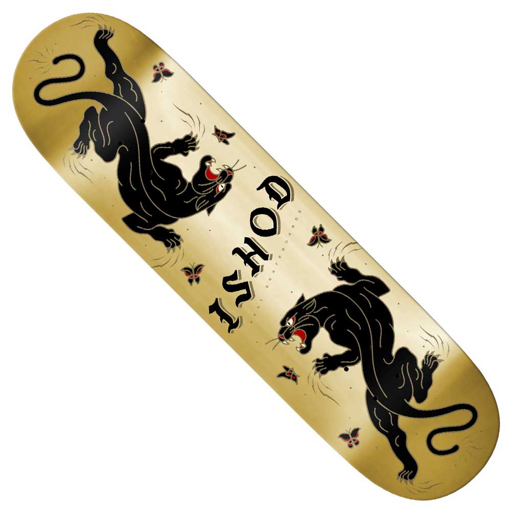 スケートボード REAL SSD2023 ISHOD CATSCRTCH DECK Ishod Cat Scratch Twin Tail 8.25x31.8 Gold Real Skateboard Deck