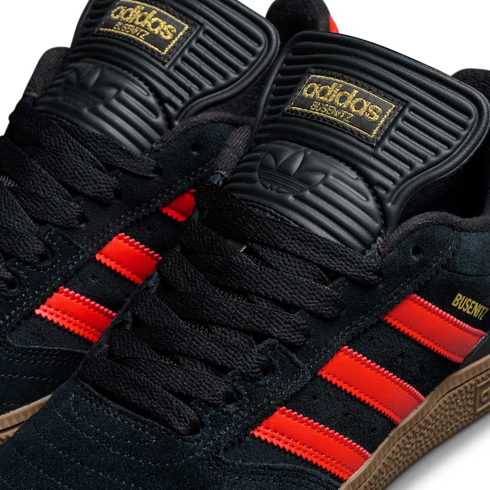 JH8134 Black Orange Gum Busenitz Adidas Skateboarding Suede Shoes
