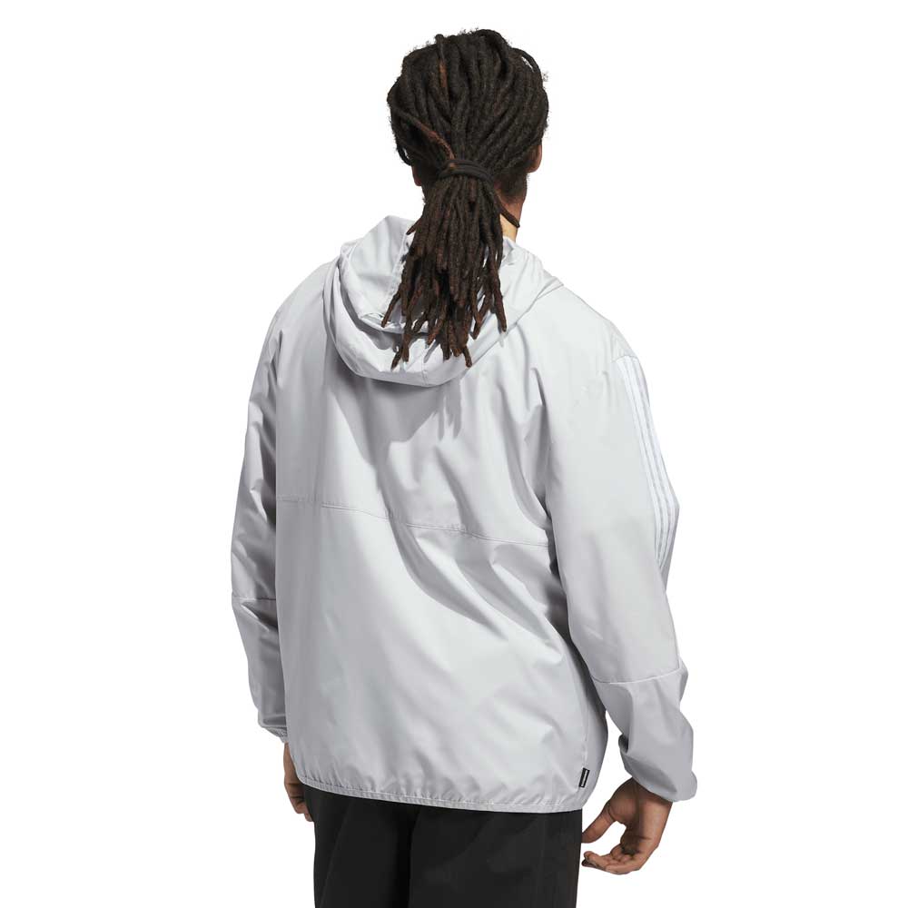 JX0267 Light Gray White Windbreaker Adidas Skateboarding