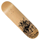 The John Dickson Hunt 8.25 Deathwish Skateboards Deck showcases bold black artwork of a cowboy riding a bucking deer among cacti, with “John Dickson” and “Deathwish” displayed in stylized font at the bottom right.