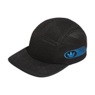 The Sp33d Cap Black Blue KD3651 by Adidas is an adjustable hat, featuring a black design with a blue logo for the perfect fit.