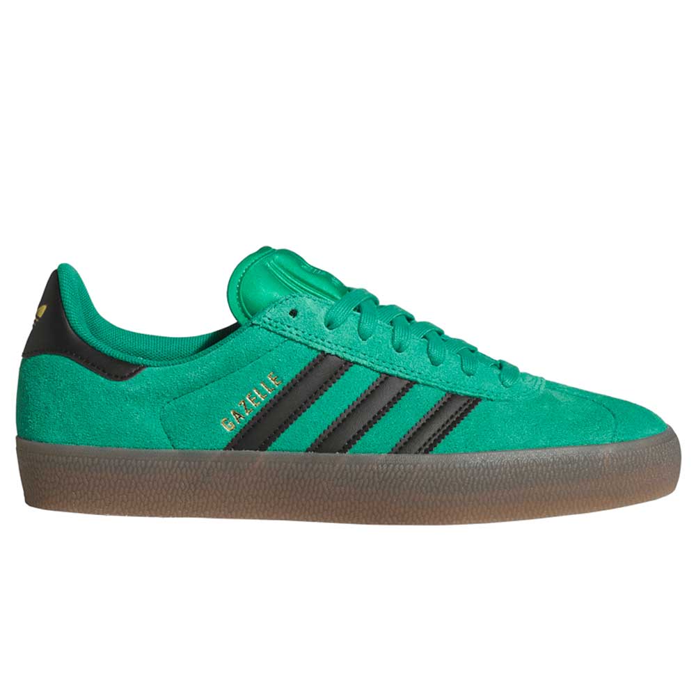 KI3206 Green Black Gazelle ADV Adidas Skateboarding Suede Shoes