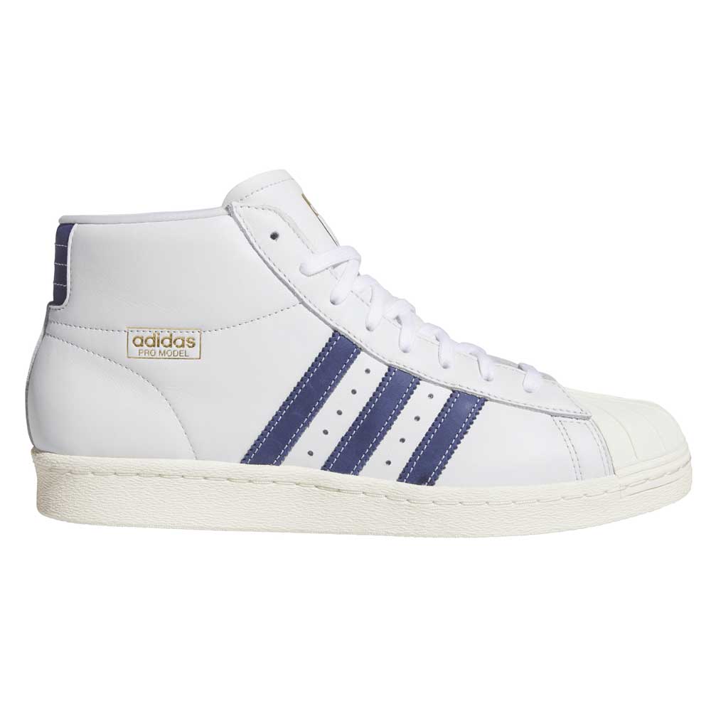 KJ0210 White Blue Pro Model 80 ADV Adidas Skateboarding Leather