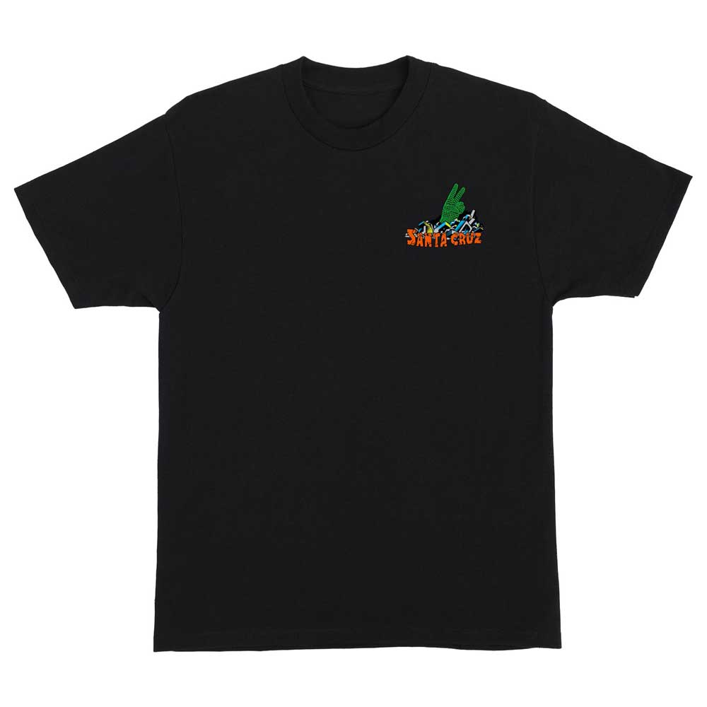 Kendall Grid Hand Black S/S Heavyweight T-Shirt Mens Santa Cruz