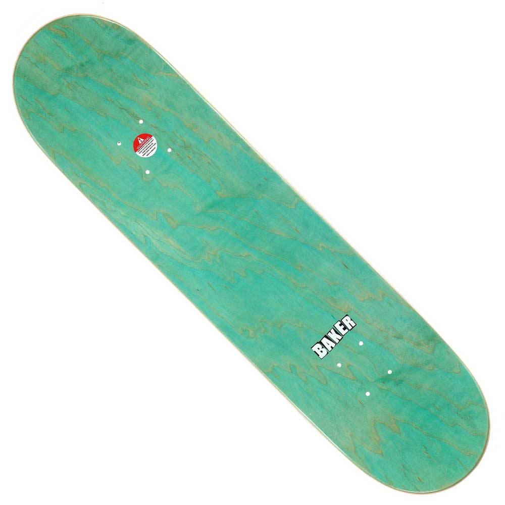 The Kevin Long 8.25x31.87 Roses Black Baker Skateboard Deck features bold white BAKER branding near the bottom and a red-and-white graphic up top. This deck comes without wheels or trucks attached.