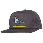 The Lil Pigeon Grey Yellow Snapback Anti Hero Skateboards Hat showcases a dark gray design, an embroidered pigeon graphic, and bold yellow “Anti Hero Skateboards” text on the front—merging classic grey and yellow tones with iconic skate style.