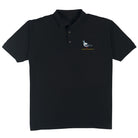 Black Little Pigeon Polo Black Tee Anti Hero Skateboards T-Shirt with short sleeves and a small pigeon graphic on the left chest.
