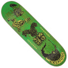 The Martinez Creach Us Pro Stumps 8.60in x 31.95in Creature Skateboard Deck features black and yellow gothic art with a castle, skeletal hand, hooded figure, and bold CREATURE lettering at the tail.