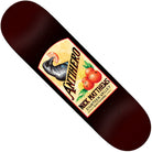 The Matthews Homer 8.62 Anti Hero Skateboards Deck features a vintage-inspired label with a raven holding an orange slice, surrounded by oranges, and displays the text “Antihero” and “Nick Matthews Eighteen Valley by Antihero” on a cream background—a unique design perfect for fans of the Matthews Homer series.